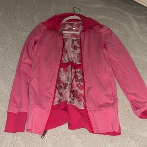 LULULEMON pink reversible zip up